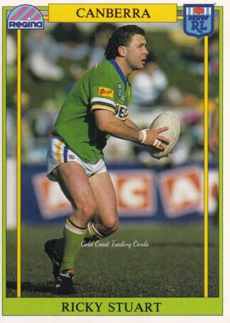 1993 Regina Common Card - Base 148 Ricky Stuart Canberra Raiders