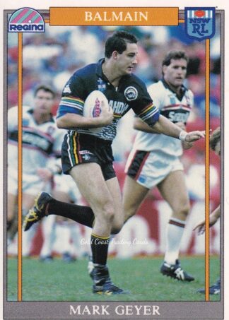 1993 Regina Common Card - Base 154 Mark Geyer Balmain Tigers