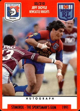 1991 Stimorol Common Card - Base 055 Jeff Doyle Newcastle Knights
