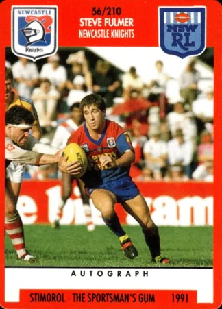1991 Stimorol Common Card - Base 056 Steve Fulmer Newcastle Knights