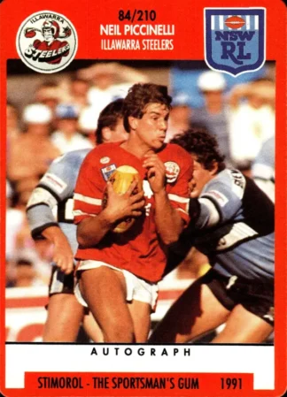 1991 Stimorol Common Card - Base 084 Neil Piccinelli Illawarra Steelers