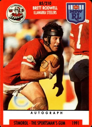 1991 Stimorol Common Card - Base 085 Brett Rodwell Illawarra Steelers