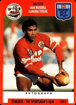 1991 Stimorol Common Card - Base 086 Ian Russell Illawarra Steelers