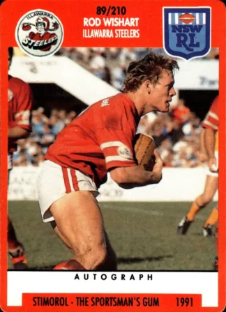 1991 Stimorol Common Card - Base 089 Rod Wishart Illawarra Steelers