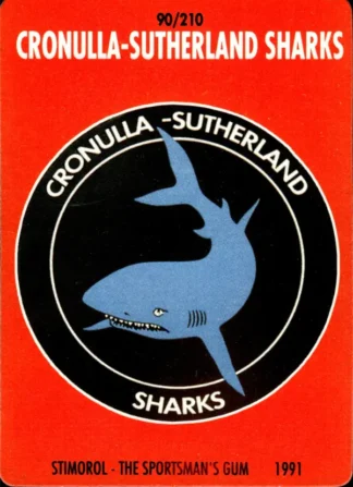 1991 Stimorol Common Card - Base 090 Logo Cronulla Sharks