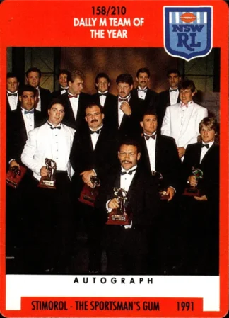 1991 Stimorol Common Card - Base 158 Dally M Team Of The Year