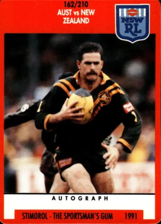 1991 Stimorol Common Card - Base 162 Australia V New Zealand