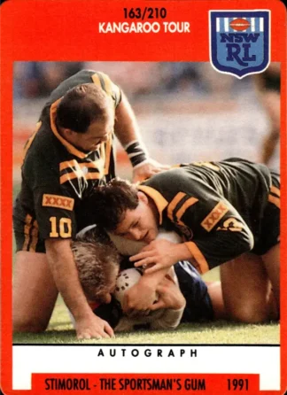 1991 Stimorol Common Card - Base 163 Kangaroos Tour