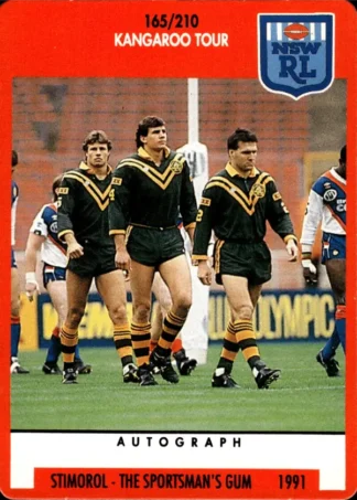 1991 Stimorol Common Card - Base 165 Kangaroos Tour