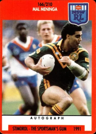 1991 Stimorol Common Card - Base 166 Mal Meninga Australia