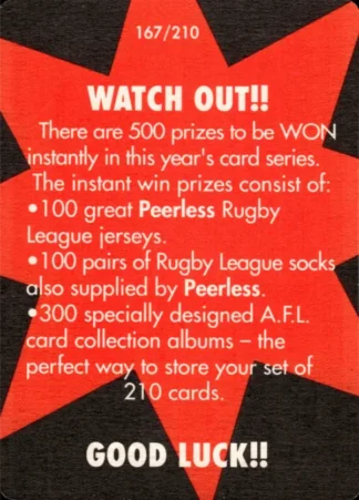 1991 Stimorol Common Card - Base 167 Competition Card