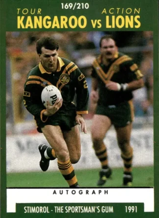 1991 Stimorol Common Card - Base 169 Kangaroos V Lions