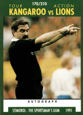 1991 Stimorol Common Card - Base 170 Kangaroos V Lions