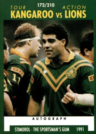 1991 Stimorol Common Card - Base 172 Kangaroos V Lions