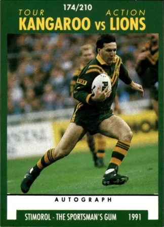1991 Stimorol Common Card - Base 174 Kangaroos V Lions