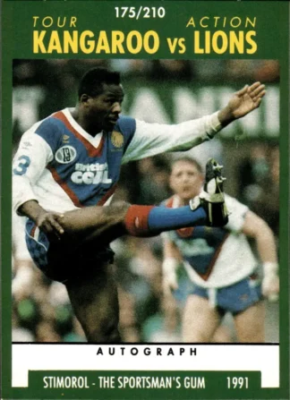 1991 Stimorol Common Card - Base 175 Kangaroos V Lions