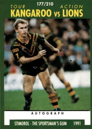 1991 Stimorol Common Card - Base 177 Kangaroos V Lions
