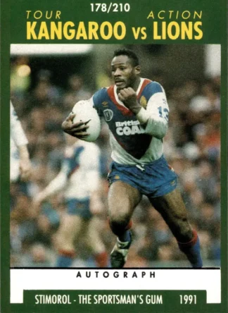 1991 Stimorol Common Card - Base 178 Kangaroos V Lions