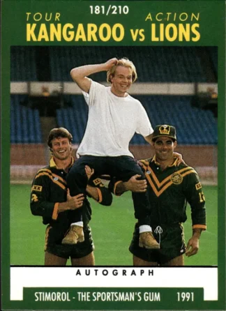 1991 Stimorol Common Card - Base 181 Kangaroos V Lions