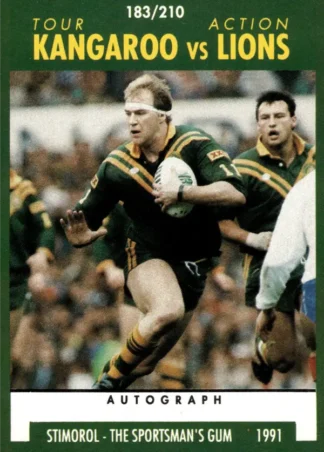 1991 Stimorol Common Card - Base 183 Kangaroos V Lions