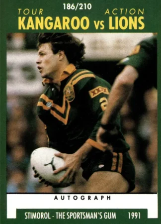 1991 Stimorol Common Card - Base 186 Kangaroos V Lions