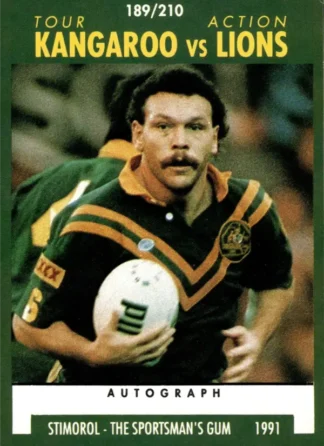 1991 Stimorol Common Card - Base 189 Kangaroos V Lions