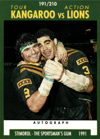 1991 Stimorol Common Card - Base 191 Kangaroos V Lions