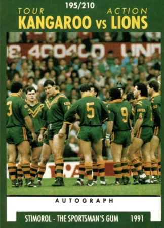 1991 Stimorol Common Card - Base 195 Kangaroos V Lions