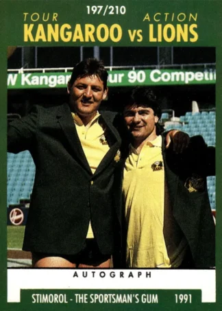 1991 Stimorol Common Card - Base 197 Kangaroos V Lions