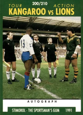 1991 Stimorol Common Card - Base 200 Kangaroos V Lions