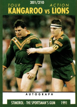 1991 Stimorol Common Card - Base 201 Kangaroos V Lions