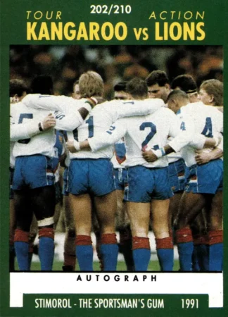 1991 Stimorol Common Card - Base 202 Kangaroos V Lions