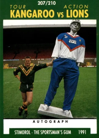 1991 Stimorol Common Card - Base 207 Kangaroos V Lions