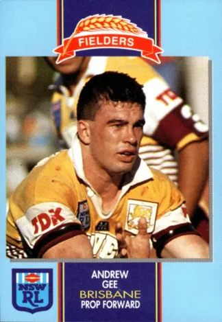 1993 Fielders Bread NSWRL Cards - 007 Andrew Gee Brisbane Broncos