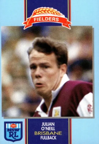 1993 Fielders Bread NSWRL Cards - 010 Julian O'Neill Brisbane Broncos