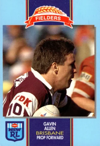 1993 Fielders Bread NSWRL Cards - 011 Gavin Allen Brisbane Broncos