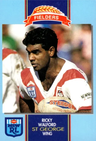 1993 Fielders Bread NSWRL Cards - 019 Ricky Walford St George Dragons