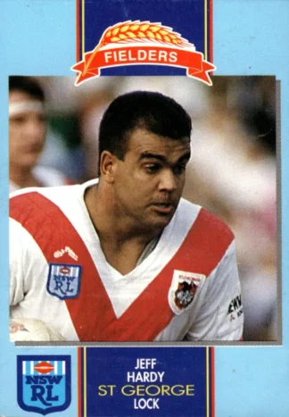 1993 Fielders Bread NSWRL Cards - 030 Jeff Hardy St George Dragons