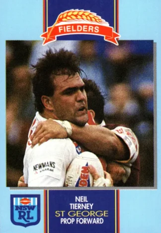 1993 Fielders Bread NSWRL Cards - 032 Neil Tierney St George Dragons