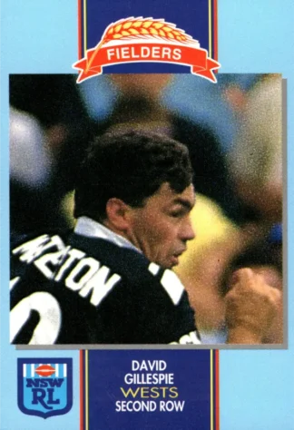 1993 Fielders Bread NSWRL Cards - 035 David Gillespie Western Suburbs Magpies