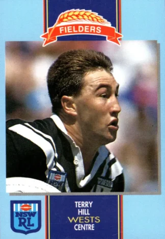 1993 Fielders Bread NSWRL Cards - 037 Terry Hill Western Suburbs Magpies