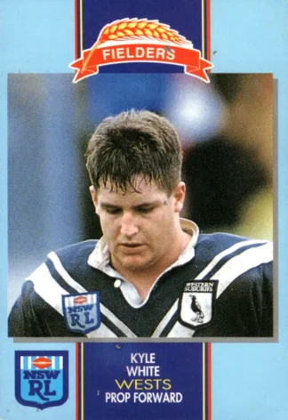 1993 Fielders Bread NSWRL Cards - 040 Kyle White Western Suburbs Magpies