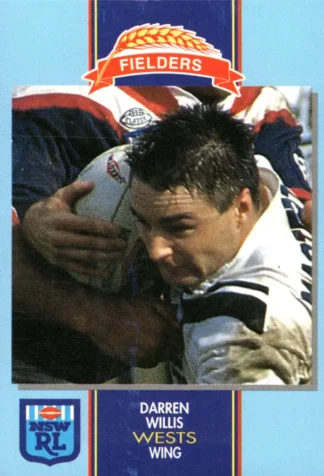 1993 Fielders Bread NSWRL Cards - 042 Darren Willis Western Suburbs Magpies