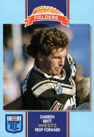 1993 Fielders Bread NSWRL Cards - 045 Darren Britt Western Suburbs Magpies