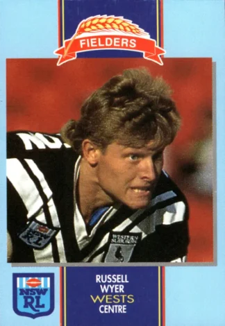 1993 Fielders Bread NSWRL Cards - 046 Russell Wyer Western Suburbs Magpies