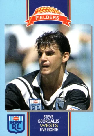 1993 Fielders Bread NSWRL Cards - 047 Steve Georgallis Western Suburbs Magpies