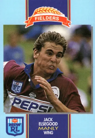 1993 Fielders Bread NSWRL Cards - 093 Jack Elsegood Manly Sea Eagles