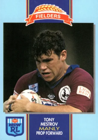 1993 Fielders Bread NSWRL Cards - 094 Tony Mestrov Manly Sea Eagles