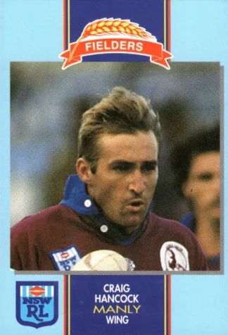 1993 Fielders Bread NSWRL Cards - 096 Craig Hancock Manly Sea Eagles