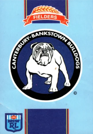 1993 Fielders Bread NSWRL Cards - 097 Canterbury Bulldogs Logo